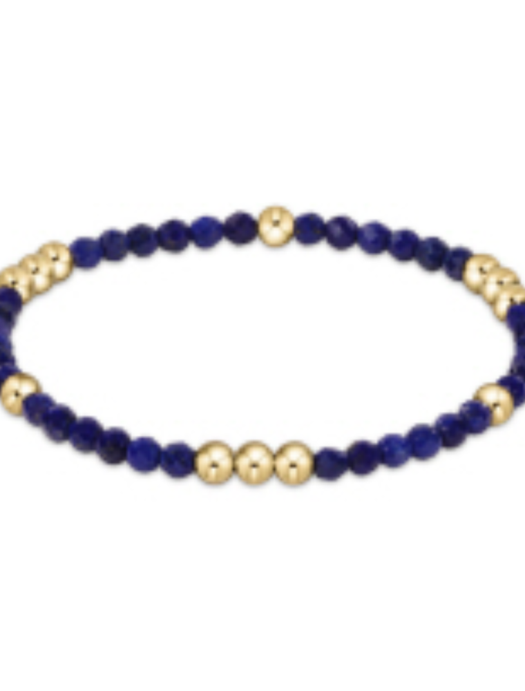 ENEWTON DESIGN Worthy Pattern 3mm Bead Bracelet - Lapis/Gold