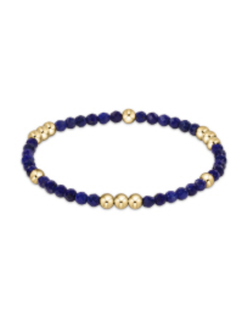 ENEWTON DESIGN Worthy Pattern 3mm Bead Bracelet - Lapis/Gold
