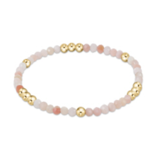 ENEWTON DESIGN Worthy Pattern 3mm Bead Bracelet - Pink Opal/Gold