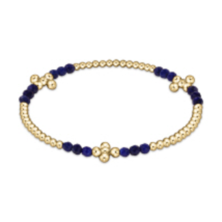 ENEWTON DESIGN Signature Cross Bliss Pattern 2.5mm Bead Bracelet - Lapis/Gold