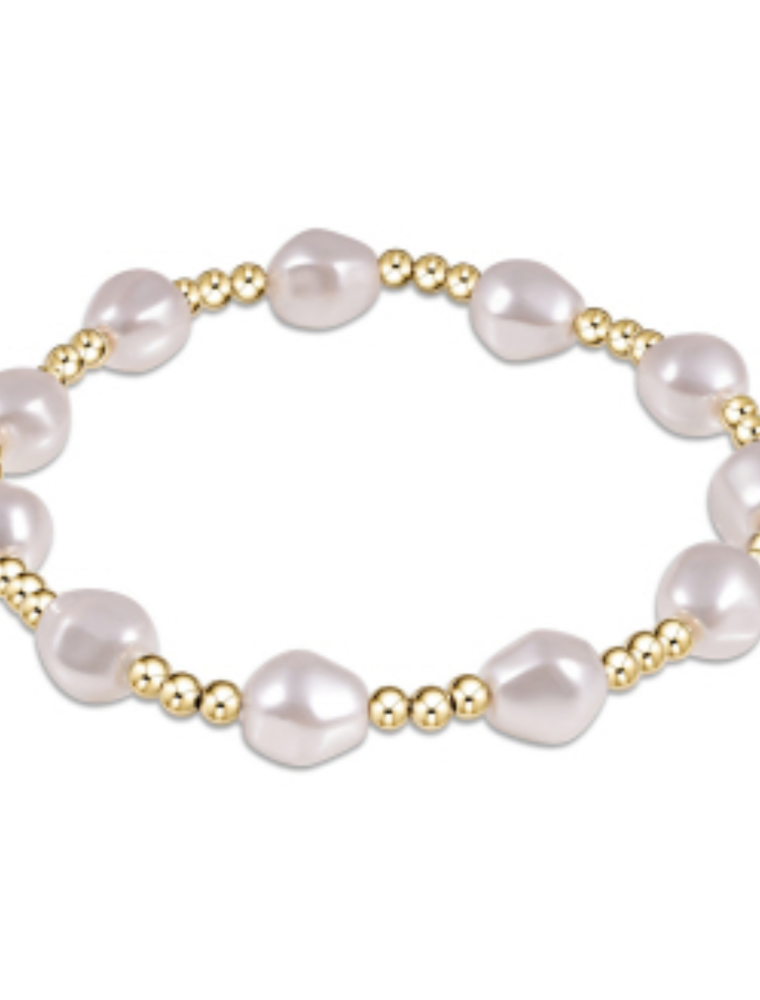 ENEWTON DESIGN Admire 3mm Bead Bracelet in Pearl/Gold