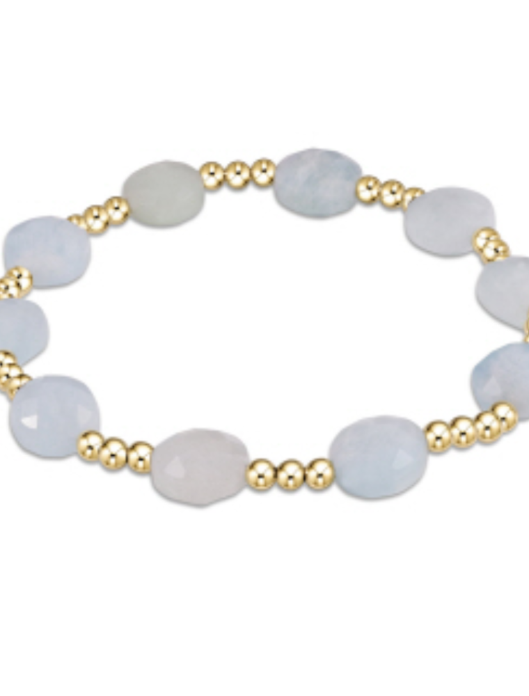 ENEWTON DESIGN Admire 3mm Bead Bracelet - Aquamarine/Gold