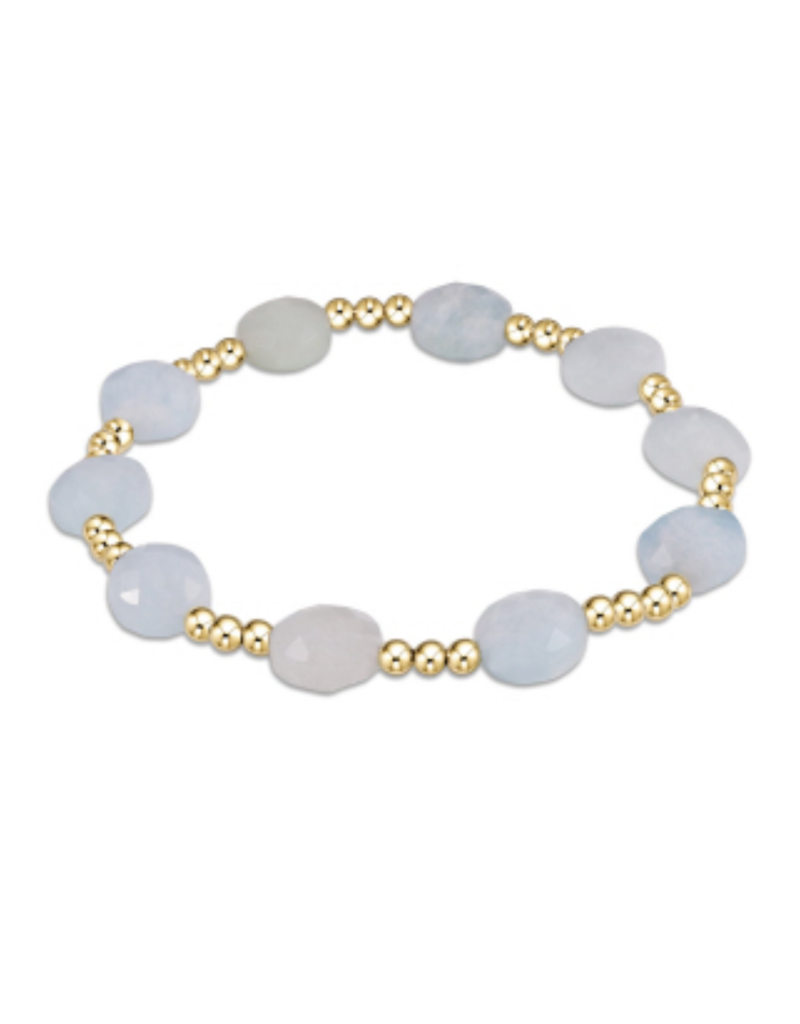 ENEWTON DESIGN Admire 3mm Bead Bracelet - Aquamarine/Gold