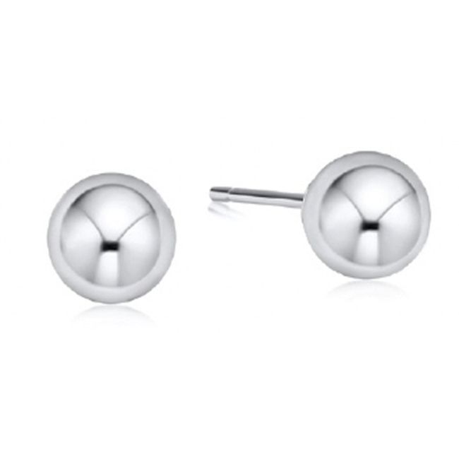 Classic 10mm Ball Stud Earrings - Silver