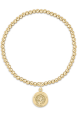 ENEWTON DESIGN Classic 3mm Bead Bracelet - Gold Protection Disc Charm