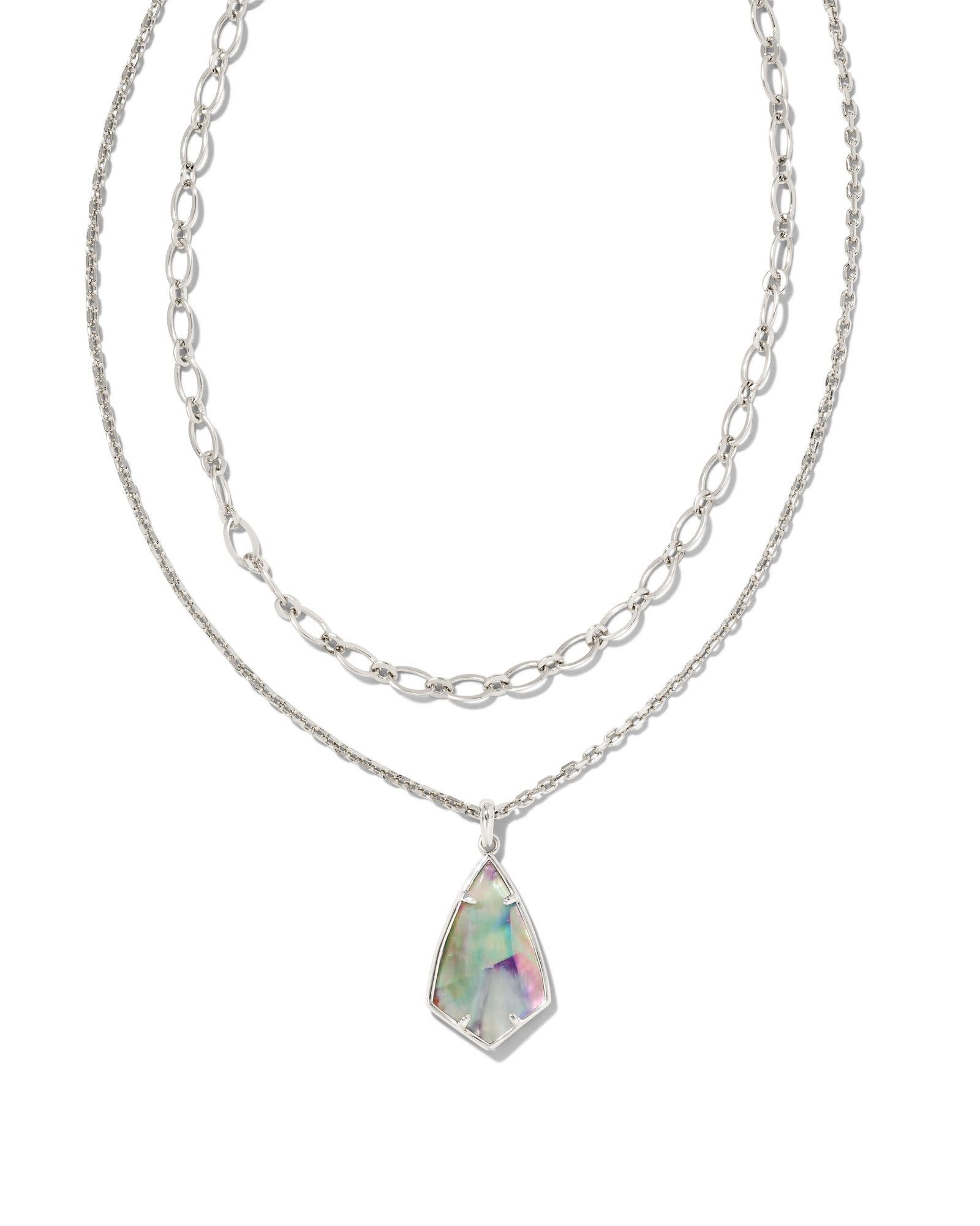 Brighton Lovable Necklace Silver-Aquamarine