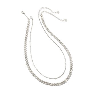 KENDRA SCOTT DESIGN Lonnie Set of 2 Chain Necklaces in Silver