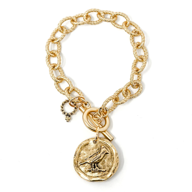 Gold Jen's Personal Cardinal Toggle Bracelet