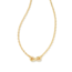 Annie Gold Infinity Pendant Necklace in White Crystal