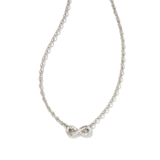 KENDRA SCOTT DESIGN Annie Silver Infinity Pendant Necklace in White Crystal