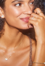 KENDRA SCOTT DESIGN Ari Gold Pave Crystal Heart Earrings in White Crystal