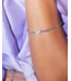 Ari Silver Pave Heart Stretch Bracelet in White Crystal