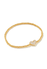 KENDRA SCOTT DESIGN Ari Gold Pave Heart Stretch Bracelet in White Crystal KENDRA SCOTT DESIGN Ari Gold Pave Heart Stretch Bracelet in White Crystal
