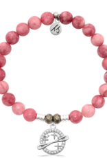 TJAZELLE Infinity & Beyond Bracelet in Pink Jade & Silver TJAZELLE Infinity & Beyond Bracelet in Pink Jade & Silver
