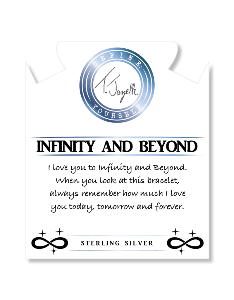 TJAZELLE Infinity & Beyond Bracelet in Pink Jade & Silver