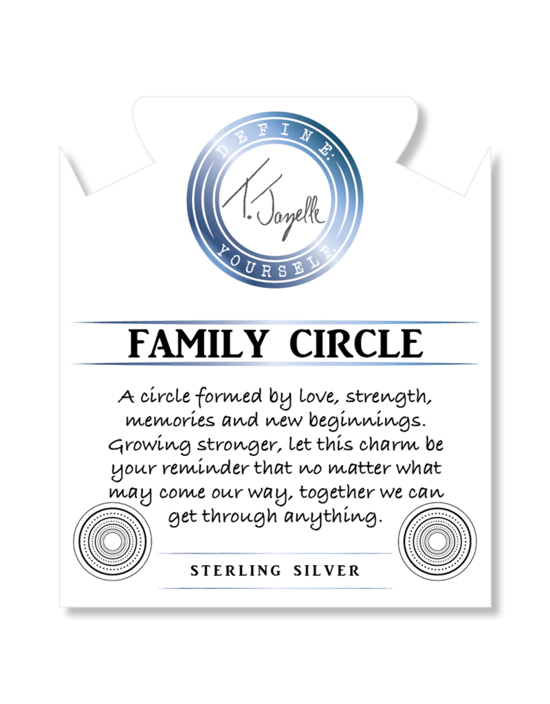 TJAZELLE Family Circle Bracelet in Larimar & Silver