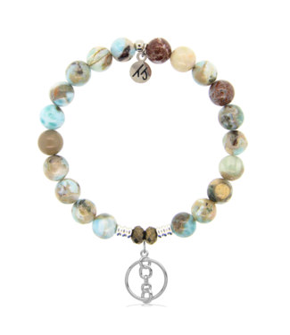 TJAZELLE Connection Bracelet in Larimar & Silver