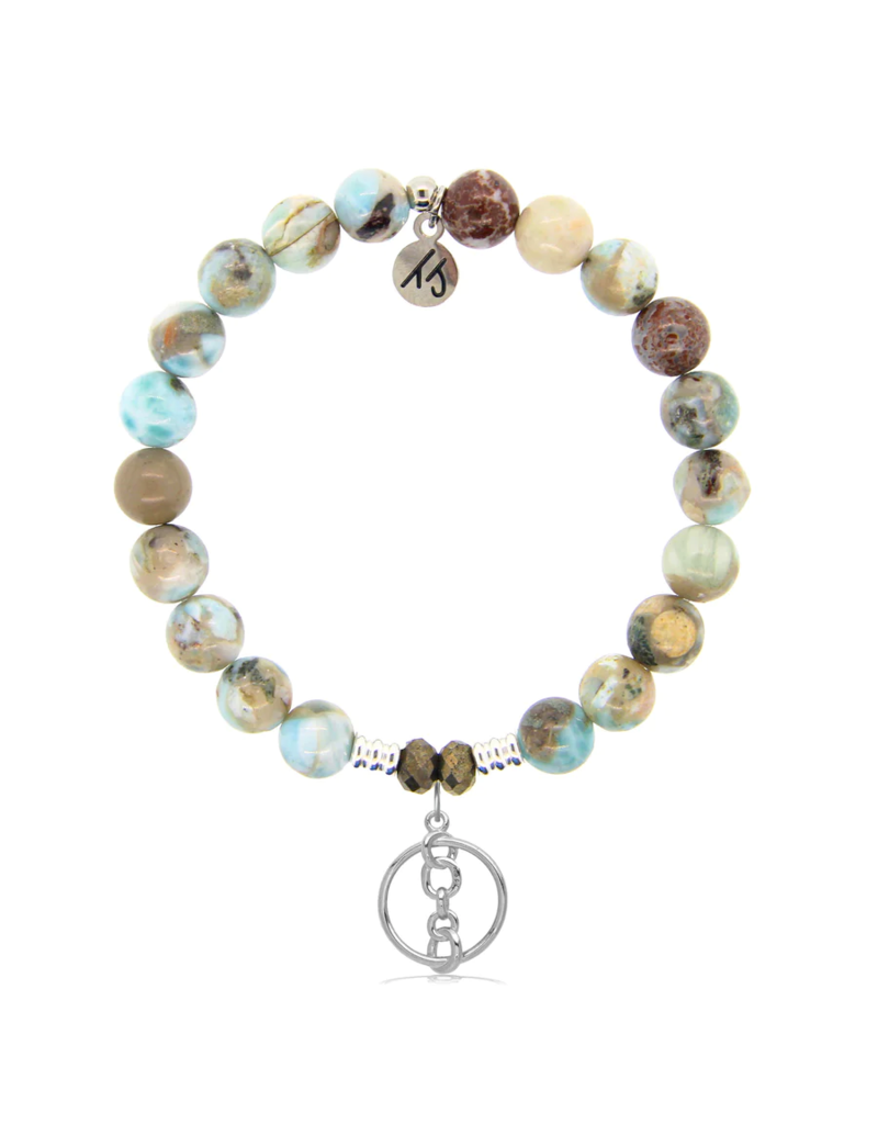 TJAZELLE Connection Bracelet in Larimar & Silver