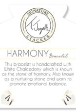 TJAZELLE Harmony Stacker Bracelet in White Chalcedony & Silver