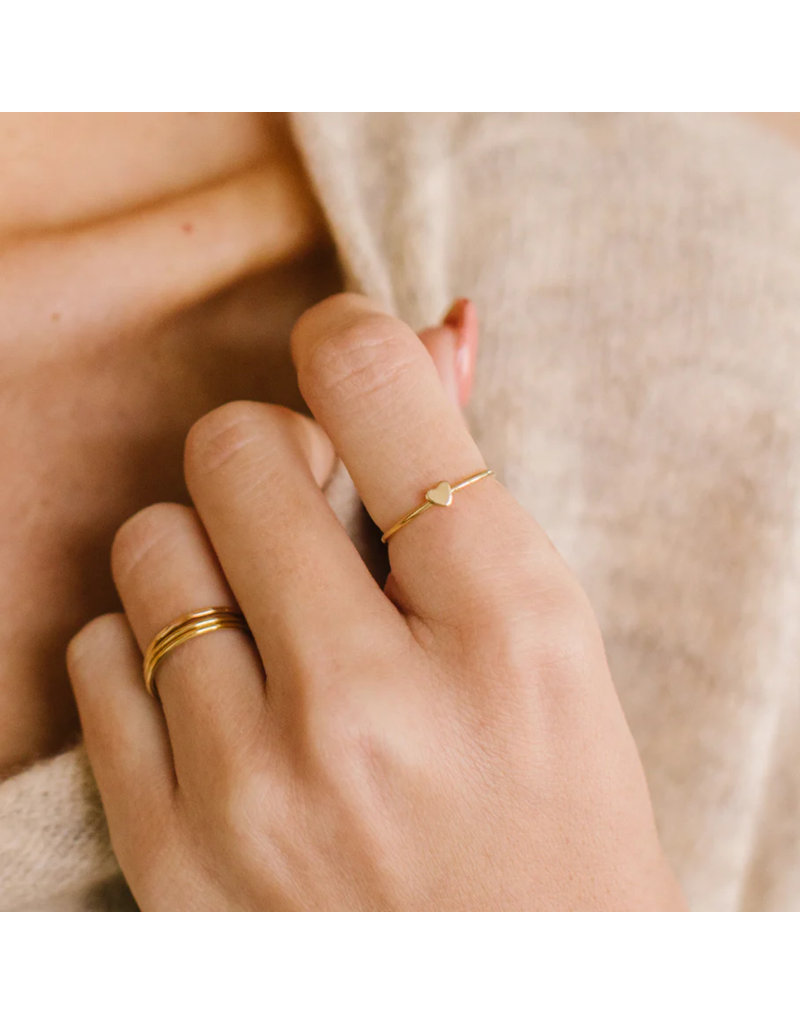 MADE BY MARY Heart Stacking Ring