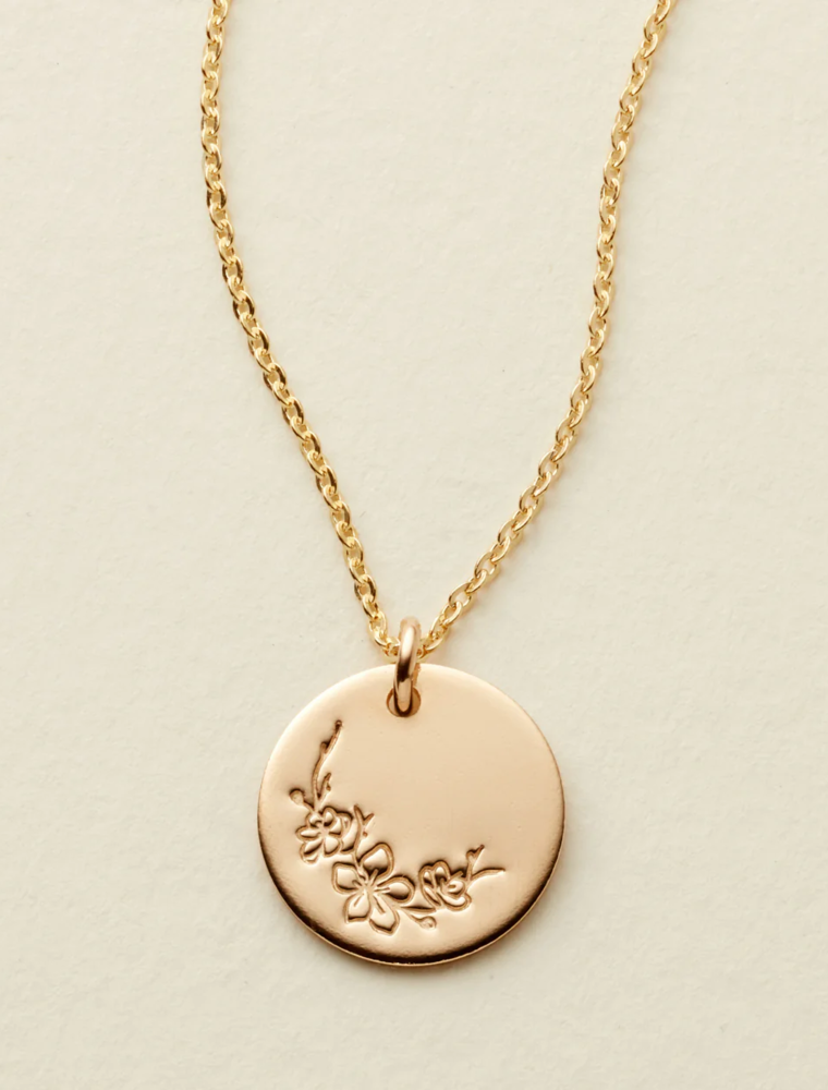 MADE BY MARY March Birth Flower Necklace