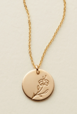 MADE BY MARY February Birth Flower Necklace MADE BY MARY February Birth Flower Necklace