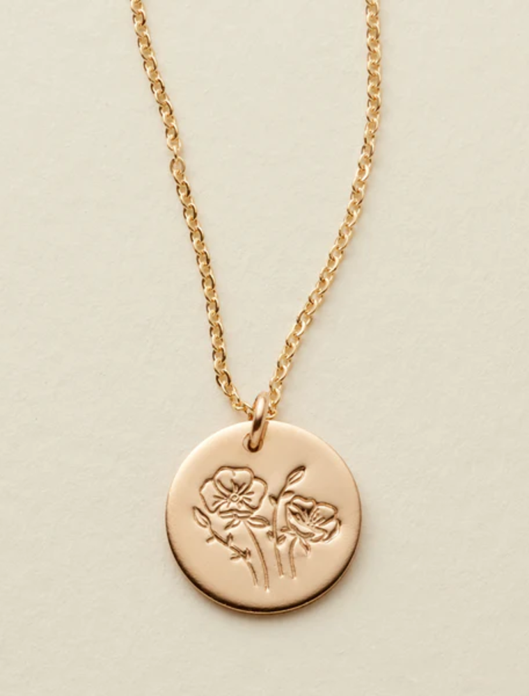 MADE BY MARY August Birth Flower Necklace