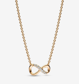 PANDORA Sparkling Infinity Collier Necklace in Gold