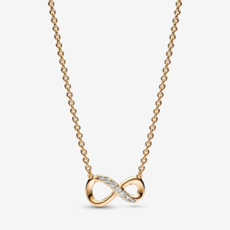 PANDORA Sparkling Infinity Collier Necklace in Gold