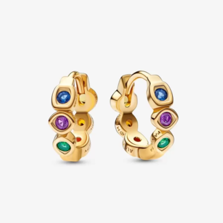 PANDORA Marvel The Avengers Infinity Stones Hoop Earrings