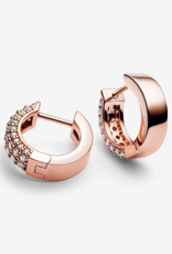 PANDORA Pandora Timeless Pavé Double-Row Hoop Earrings