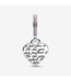 Two-tone Infinity Heart Double Dangle Charm