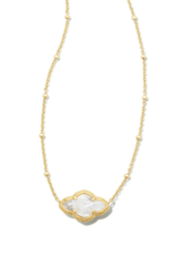KENDRA SCOTT DESIGN Abbie Gold Pendant Necklace in Ivory Mother-of-Pearl