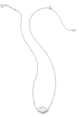 KENDRA SCOTT DESIGN Abbie Silver Pendant Necklace in Ivory Mother-of-Pearl