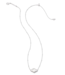 Abbie Silver Pendant Necklace in Ivory Mother-of-Pearl