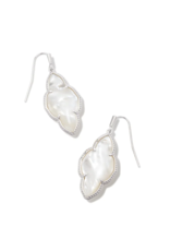 KENDRA SCOTT DESIGN Abbie Silver Drop Earrings in Ivory Mother-of-Pearl