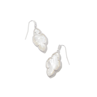 KENDRA SCOTT DESIGN Abbie Silver Drop Earrings in Ivory Mother-of-Pearl