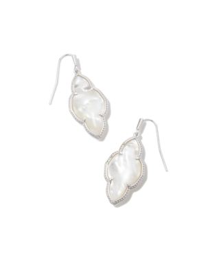 KENDRA SCOTT DESIGN Abbie Silver Drop Earrings in Ivory Mother-of-Pearl