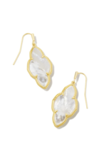 KENDRA SCOTT DESIGN Abbie Gold Drop Earrings in Ivory Mother-of-Pearl