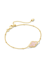 KENDRA SCOTT DESIGN Abbie Gold Satellite Chain Bracelet in Rose Quartz KENDRA SCOTT DESIGN Abbie Gold Satellite Chain Bracelet in Rose Quartz