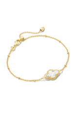 KENDRA SCOTT DESIGN Abbie Gold Satellite Chain Bracelet in Ivory Mother-of-Pearl KENDRA SCOTT DESIGN Abbie Gold Satellite Chain Bracelet in Ivory Mother-of-Pearl