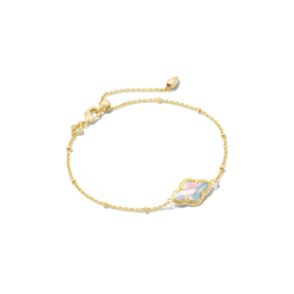KENDRA SCOTT DESIGN Abbie Gold Satellite Chain Bracelet in Dichroic Glass