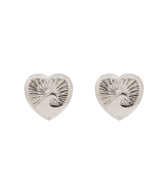 Love Tide Stud Earrings in Silver
