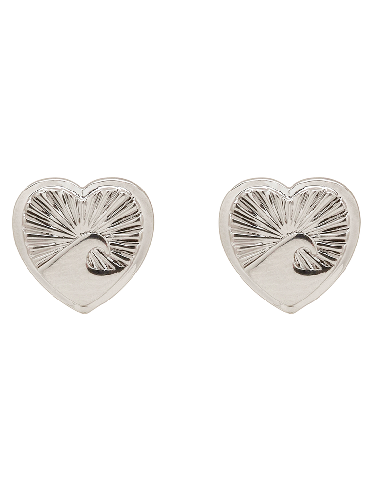 PURA VIDA Love Tide Stud Earrings in Silver