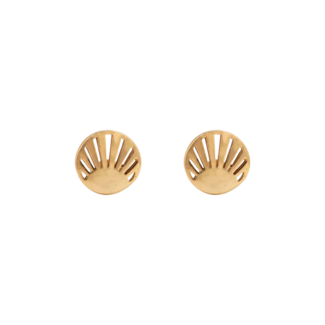 PURA VIDA Cutout Sunburst Stud Earrings in Gold