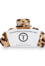 TELETIES Medium Classic Claw Hair Clip in Blonde Tortoise