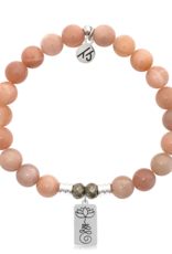 TJAZELLE New Beginnings Bracelet in Peach Moonstone & Silver TJAZELLE New Beginnings Bracelet in Peach Moonstone & Silver