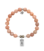 New Beginnings Bracelet in Peach Moonstone & Silver