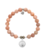 Sunsets Bracelet in Peach Moonstone & Silver