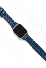 BRIGHTON Sutton Braided Leather Watch Band in French Blue